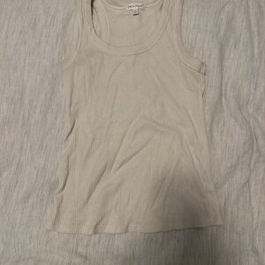Prologue Women's Cream Ribbed Tank Top